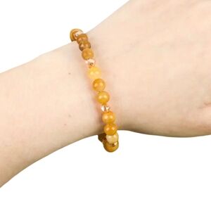 Citrine & Zebra Jasper 6mm Bracelet